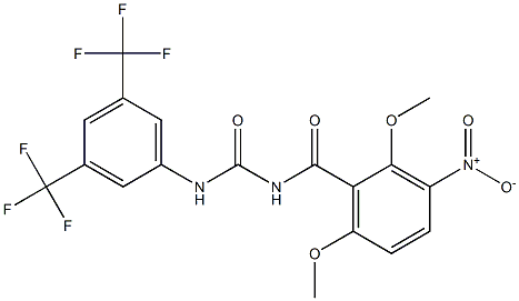 N-(2,6-dimethoxy-3-nitrobenzoyl)-N'-[3,5-di(trifluoromethyl)phenyl]urea 구조식 이미지