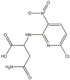 4-amino-2-[(6-chloro-3-nitro-2-pyridinyl)amino]-4-oxobutanoic acid Structure