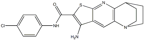 5-amino-N-(4-chlorophenyl)-7-thia-1,9-diazatetracyclo[9.2.2.0~2,10~.0~4,8~]pentadeca-2(10),3,5,8-tetraene-6-carboxamide Structure