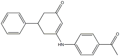 3-(4-acetylanilino)-5-phenyl-2-cyclohexen-1-one 구조식 이미지