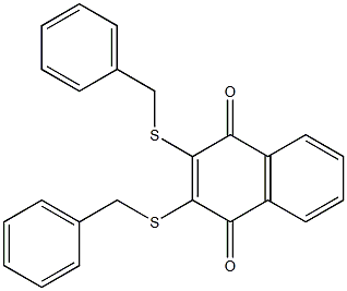 2,3-di(benzylthio)-1,4-dihydronaphthalene-1,4-dione 구조식 이미지
