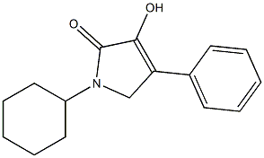 1-cyclohexyl-3-hydroxy-4-phenyl-2,5-dihydro-1H-pyrrol-2-one Structure