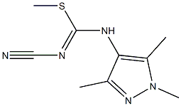 4-{[(cyanoimino)(methylthio)methyl]amino}-1,3,5-trimethyl-1H-pyrazole Structure