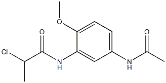 N-[5-(acetylamino)-2-methoxyphenyl]-2-chloropropanamide 구조식 이미지