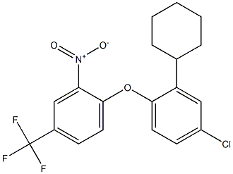 4-chloro-2-cyclohexyl-1-[2-nitro-4-(trifluoromethyl)phenoxy]benzene 구조식 이미지