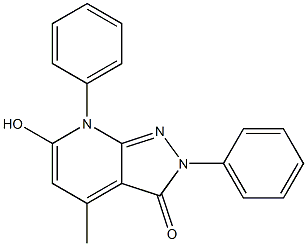 6-hydroxy-4-methyl-2,7-diphenyl-3,7-dihydro-2H-pyrazolo[3,4-b]pyridin-3-one 구조식 이미지