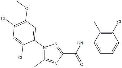 N-(3-chloro-2-methylphenyl)-1-(2,4-dichloro-5-methoxyphenyl)-5-methyl-1H-1,2,4-triazole-3-carboxamide Structure