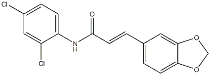 N1-(2,4-dichlorophenyl)-3-(1,3-benzodioxol-5-yl)acrylamide 구조식 이미지