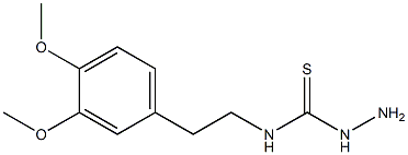 N-[2-(3,4-dimethoxyphenyl)ethyl]hydrazinecarbothioamide 구조식 이미지