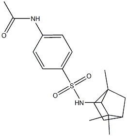 N1-(4-{[(1,3,3-trimethylbicyclo[2.2.1]hept-2-yl)amino]sulfonyl}phenyl)acetamide 구조식 이미지