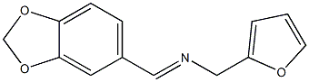 N-(1,3-benzodioxol-5-ylmethylidene)-N-(2-furylmethyl)amine 구조식 이미지