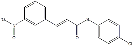 S-(4-chlorophenyl) (E)-3-(3-nitrophenyl)-2-propenethioate 구조식 이미지