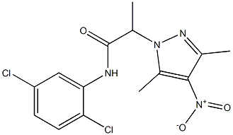 N-(2,5-dichlorophenyl)-2-(3,5-dimethyl-4-nitro-1H-pyrazol-1-yl)propanamide Structure