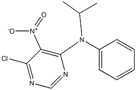 6-chloro-N-isopropyl-5-nitro-N-phenyl-4-pyrimidinamine 구조식 이미지