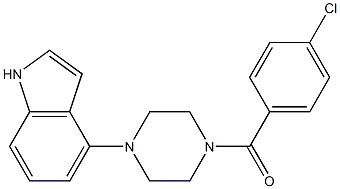 (4-chlorophenyl)[4-(1H-indol-4-yl)piperazino]methanone 구조식 이미지