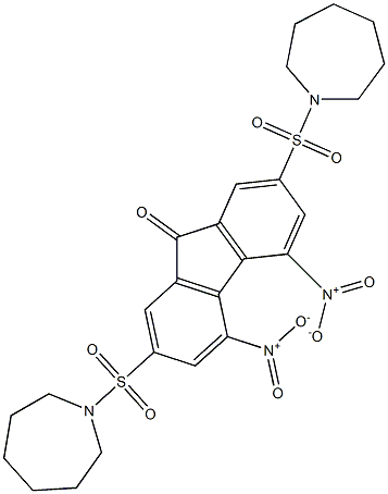 2,7-di(azepan-1-ylsulfonyl)-4,5-dinitro-9H-fluoren-9-one Structure