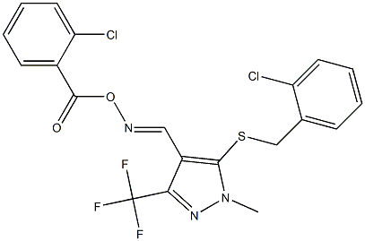 4-({[(2-chlorobenzoyl)oxy]imino}methyl)-5-[(2-chlorobenzyl)sulfanyl]-1-methyl-3-(trifluoromethyl)-1H-pyrazole Structure