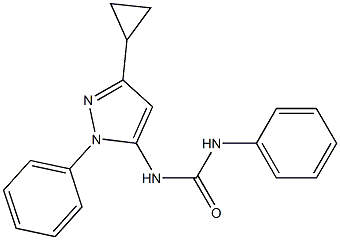 N-(3-cyclopropyl-1-phenyl-1H-pyrazol-5-yl)-N'-phenylurea Structure