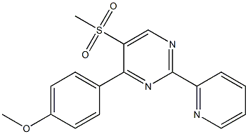 4-(4-methoxyphenyl)-5-(methylsulfonyl)-2-(2-pyridinyl)pyrimidine 구조식 이미지