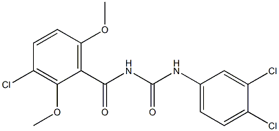 N-(3-chloro-2,6-dimethoxybenzoyl)-N'-(3,4-dichlorophenyl)urea 구조식 이미지