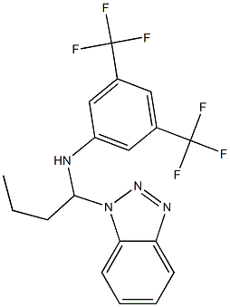 N1-[1-(1H-1,2,3-benzotriazol-1-yl)butyl]-3,5-di(trifluoromethyl)aniline Structure