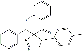 4',5'-dihydro-4'-(4-methylphenyl)-2-phenyl-spiro[2H-1-benzopyran-3(4H),3'-[3H]pyrazol]-4-one Structure