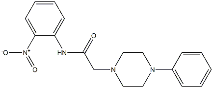 N-(2-nitrophenyl)-2-(4-phenylpiperazino)acetamide Structure