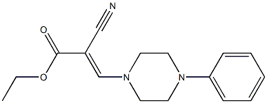 ethyl (E)-2-cyano-3-(4-phenylpiperazino)-2-propenoate 구조식 이미지