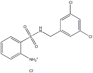 2-{[(3,5-dichlorobenzyl)amino]sulfonyl}benzenaminium chloride 구조식 이미지