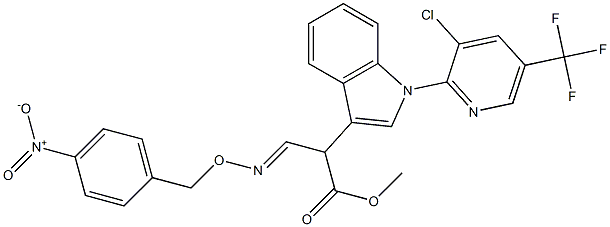 methyl 2-{1-[3-chloro-5-(trifluoromethyl)-2-pyridinyl]-1H-indol-3-yl}-3-{[(4-nitrobenzyl)oxy]imino}propanoate Structure