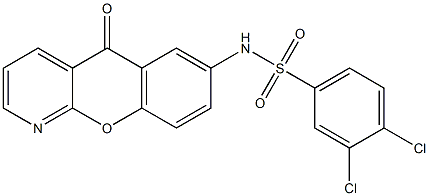 N1-(5-oxo-5H-chromeno[2,3-b]pyridin-7-yl)-3,4-dichlorobenzene-1-sulfonamide Structure