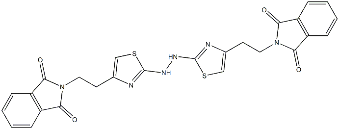 2-{2-[2-(2-{4-[2-(1,3-dioxo-1,3-dihydro-2H-isoindol-2-yl)ethyl]-1,3-thiazol-2-yl}hydrazino)-1,3-thiazol-4-yl]ethyl}-1H-isoindole-1,3(2H)-dione Structure