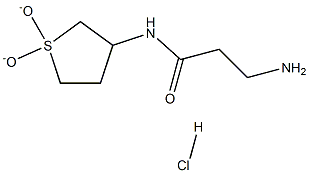 3-amino-N-(1,1-dioxidotetrahydrothien-3-yl)propanamide hydrochloride Structure