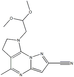 8-(2,2-dimethoxyethyl)-5-methyl-7,8-dihydro-6H-pyrazolo[1,5-a]pyrrolo[3,2-e]pyrimidine-2-carbonitrile Structure