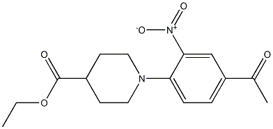 ethyl 1-(4-acetyl-2-nitrophenyl)piperidine-4-carboxylate Structure