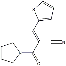 2-(tetrahydro-1H-pyrrol-1-ylcarbonyl)-3-(2-thienyl)acrylonitrile Structure