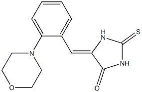 5-[(E)-(2-morpholinophenyl)methylidene]-2-thioxotetrahydro-4H-imidazol-4-one Structure