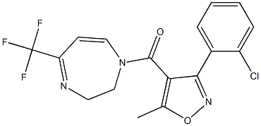 [3-(2-chlorophenyl)-5-methyl-4-isoxazolyl][5-(trifluoromethyl)-2,3-dihydro-1H-1,4-diazepin-1-yl]methanone 구조식 이미지