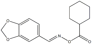 5-({[(cyclohexylcarbonyl)oxy]imino}methyl)-1,3-benzodioxole Structure