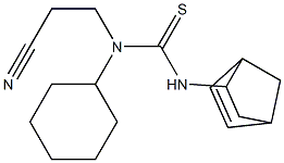 N'-bicyclo[2.2.1]hept-5-en-2-yl-N-(2-cyanoethyl)-N-cyclohexylthiourea 구조식 이미지