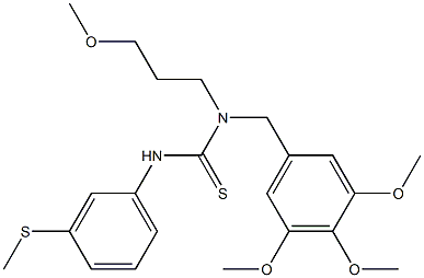 N-(3-methoxypropyl)-N'-[3-(methylthio)phenyl]-N-(3,4,5-trimethoxybenzyl)thiourea Structure