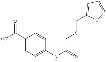 4-({2-[(2-furylmethyl)thio]acetyl}amino)benzoic acid 구조식 이미지