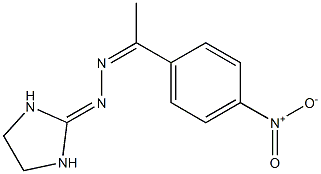 2-{2-[1-(4-nitrophenyl)ethylidene]hydrazono}imidazolidine 구조식 이미지