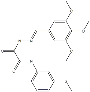 N1-[3-(methylthio)phenyl]-2-oxo-2-[2-(3,4,5-trimethoxybenzylidene)hydrazino]acetamide 구조식 이미지