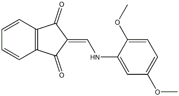 2-[(2,5-dimethoxyanilino)methylene]-1H-indene-1,3(2H)-dione Structure