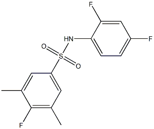 N1-(2,4-difluorophenyl)-4-fluoro-3,5-dimethylbenzene-1-sulfonamide Structure