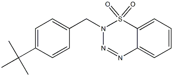 2-[4-(tert-butyl)benzyl]-1lambda~6~,2,3,4-benzothiatriazine-1,1(2H)-dione Structure