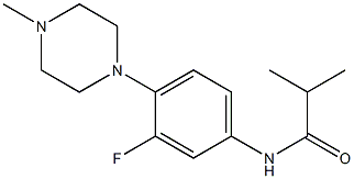 N-[3-fluoro-4-(4-methylpiperazino)phenyl]-2-methylpropanamide 구조식 이미지