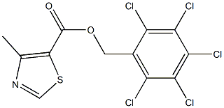 2,3,4,5,6-pentachlorobenzyl 4-methyl-1,3-thiazole-5-carboxylate 구조식 이미지