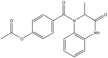 4-{[2-methyl-3-oxo-3,4-dihydro-1(2H)-quinoxalinyl]carbonyl}phenyl acetate Structure